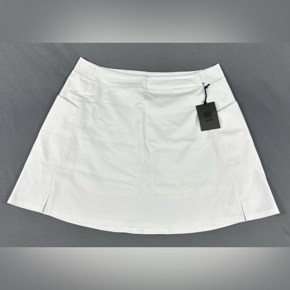 G/FORE G4 Womens Golf Skort Knockout A-Line XL White Polyester Nylon